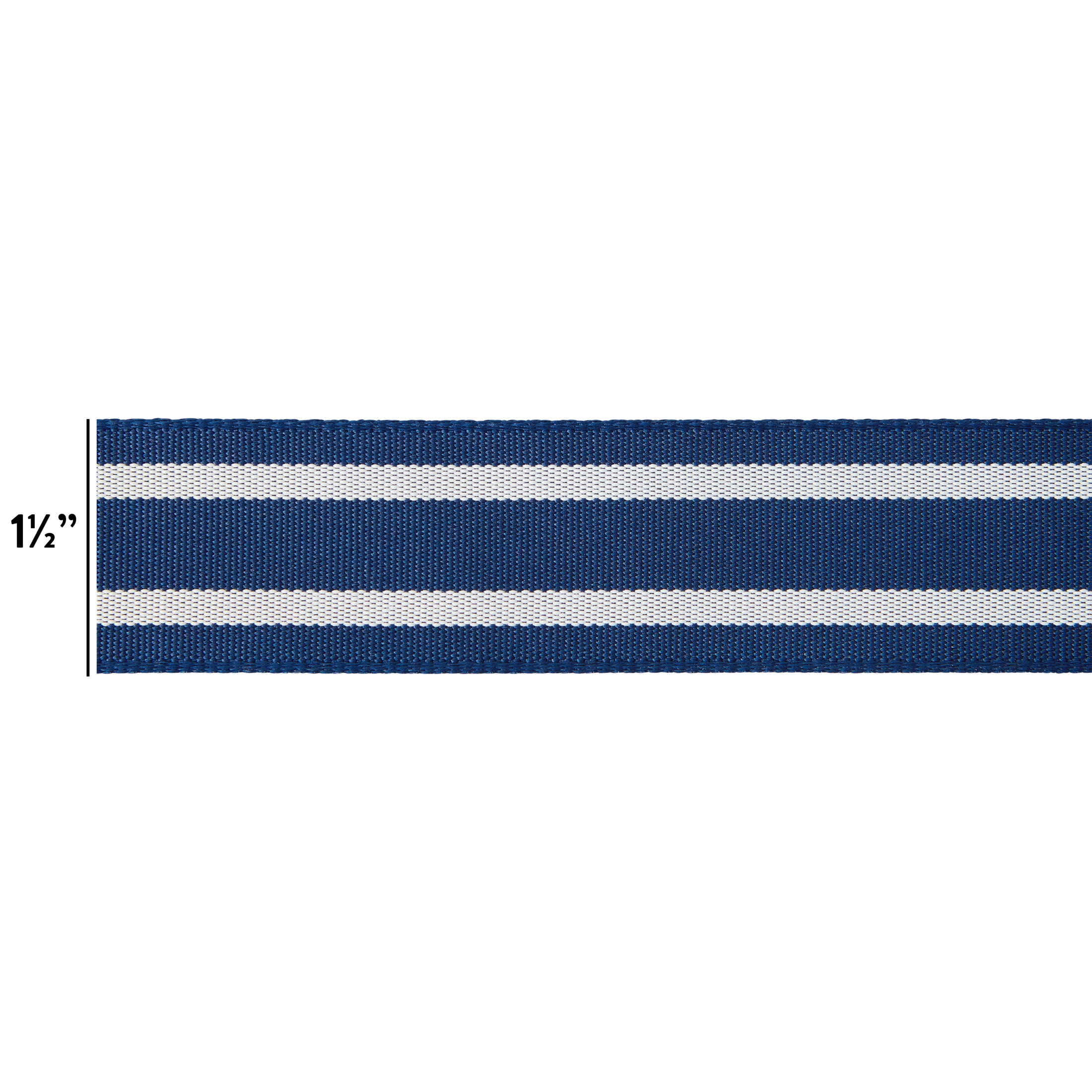 Hillfolk 1.5 Stripes Cream/Blue 9ft Ribbon for Crafts and Gifting