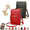 B, variant on 2Pcs Women's Touch Screen Mobile Phone Messenger Bag, RFID Leather Crossbody Wallet Purse, Anti-Theft Shoulder Strap (B)
