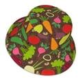 thumbnail image 3 of Kll Cartoon Vegetables Bucket Hat For Women Men Packable Travel Beach Sun Hat Outdoor Rave Accessories Reflective Fisherman Cap, 3 of 9