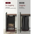 thumbnail image 2 of Boutique Home Laundry Hamper Sorter with 2 Bags, Metal Frame and Rustic Brown/Black Shelf, 2 of 7