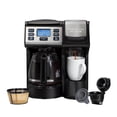 thumbnail image 1 of Hamilton Beach 49915 FlexBrew Trio Cafetera de 2 vías, compatible con cápsulas o molidos K-Cup, porción individual y olla completa de 12 c, filtro dorado permanente, preparación rápida, negro y platea, 1 of 5