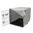 thumbnail image 3 of Leaves Dog Crate Cover, Vertical Strips with Leaves in Various Details, Easy to Use Pet Kennel Cover Small Dogs Puppies Kittens, 7 Sizes, Multicolor, by Ambesonne, 3 of 6