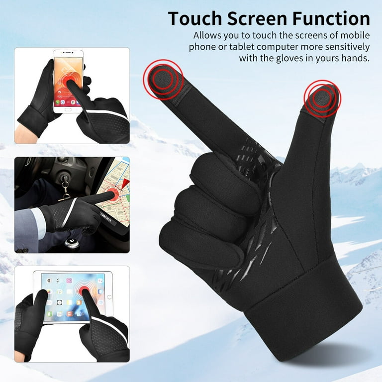  Koxly Winter Gloves Men Women Touch Screen Glove Warm Gloves  Anti-Slip Windproof Waterproof Texting Gloves for Running Cycling :  Clothing, Shoes & Jewelry