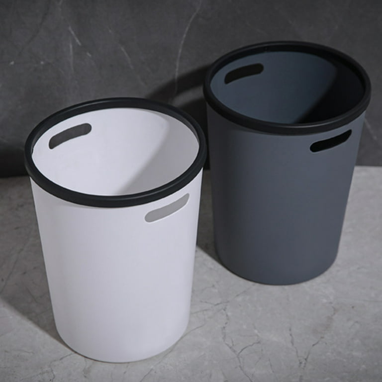 Kitchen Trash Can Gnobogi Transparent Plastic Trash Cans Small Trash Can Wastebasket with Flip-Top Lid for Bathroom, Bedroom, Kitchen, College Dorm