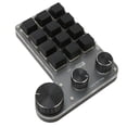 thumbnail image 1 of Mini Macro Mechanical Gaming Keyboard, 12 Keys 3 Knobs One Handed USB PC Keypad, Programmable Shortcut Custom Function,, 1 of 7