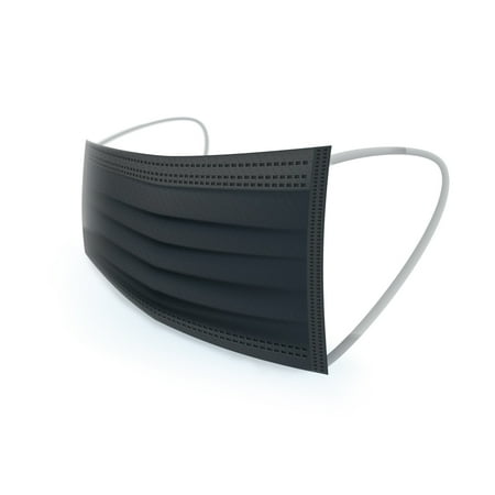 WeCare Face Masks - Box of 50, 3-Ply, Individually-Wrapped - Black