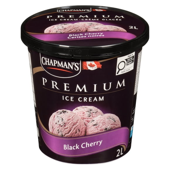 Chapman's Premium Black Cherry Ice Cream in a Tub, 2L