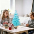 thumbnail image 6 of Blue Mini Christmas Tree Small Christmas Tree Artificial Tabletop Xmas Decor Holiday Decoration for Home, Office, Party, 17.72 Inch Height (Only Tree), 6 of 6