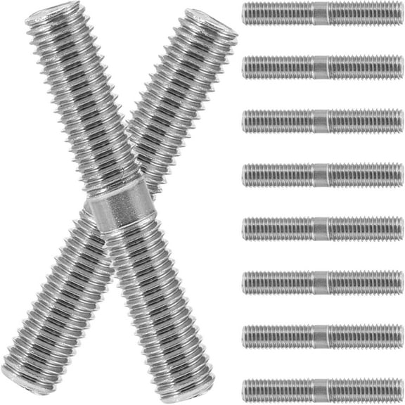 10 Pcs Double-headed Screw Bolts Dual Heads Bolt Stable Bolt Firm Replaceable Bolt Double-end Bolt Dual End Bolt