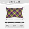 thumbnail image 6 of EasygdpMardi Gras Plaid Polyester Fiber Double-Sided Pillowcase,Super Soft,Comfortable And Luxurious Pillowcase,Not Easy To Break Or Deform- 16"X24", 6 of 9