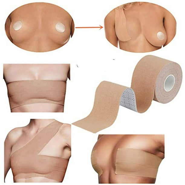 1 Uds. Cinta para senos Cinta para levantar senos y cubierta desechable para pezones redondos sujetador adhesivo para senos push up Zhivalor