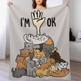 thumbnail image 4 of Funny Cat Blanket Cat Gifts for Cat Lovers Girls Kids Cute Cat Throw Blanket Comfort Soft Fleece Blanket for Couch Sofa Bed 50"x60", 4 of 6