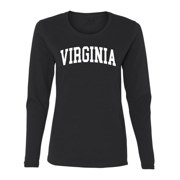 Wild Bobby State of Virginia College Style Women Graphic Long Sleeve Tee