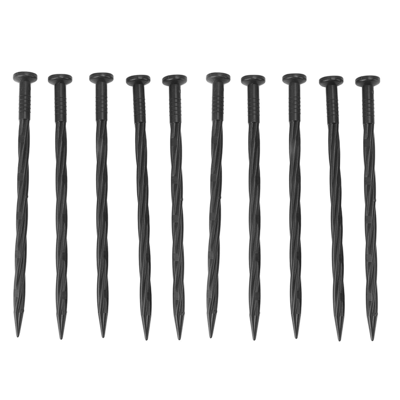 50 Pack Spiral Nylon Edging Stakes - Perfect for Landscaping, Paver Edging, Weed Barriers, and Turf Tent Anchoring
