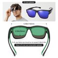 thumbnail image 3 of TINHAO Polarized Sunglasses Fit Over Glasses for Men Women, Retro Square Sunglasses UV400 Protection Shades, 3 of 7