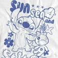 thumbnail image 3 of Lilo & Stitch T-Shirt Classique Femme Soleil Mer Stitch, 3 of 6