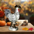 thumbnail image 5 of Litrail Thanksgiving Cowb-oy Rooster Statue, Handcrafted Black Resin Western Farm Animal Decor for Halloween & Home, 5 of 6