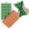 thumbnail image 5 of XXL Ice Cube Trays - 6 XXL Ice Cubes Per Tray (12 Ice Cubes) - BPA Free - Easy Release - Dishwasher Safe - Olive Green/Mineral Red, 5 of 5