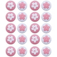 thumbnail image 1 of OULII 20 Pcs Couvre-Joystick en Silicone Blanc avec Fleurs Roses pour Amis, 1 of 8