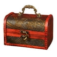 thumbnail image 1 of Wood Treasure Chest Keepsake Box Jewelry Box Organizer for Kids Prizes Classroom B, 1 of 9