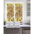 thumbnail image 2 of Sunflower Floral Window Privacy Film Stained Glass Window Film Decorative Windows Cover Static Windows Cling for Glass Door Farmhouse Pastoral Daisy Bees Brown Wood Stickers for Bathroom 19.6"x39.3", 2 of 7