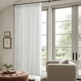 thumbnail image 6 of 60 Inch Extra Wide Pinch Pleated Linen Curtains 84 Inch Length for Living Room Large Window Drapes Light Filtering Privacy for Bedroom Back Tab with Hooks Clip Rings Beige White 60W x 84L, 6 of 8