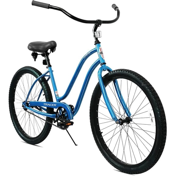 Tracer Ace 26 Inch Beach Cruiser Bikes Single Speed with Coaster Brake for Women - Blue