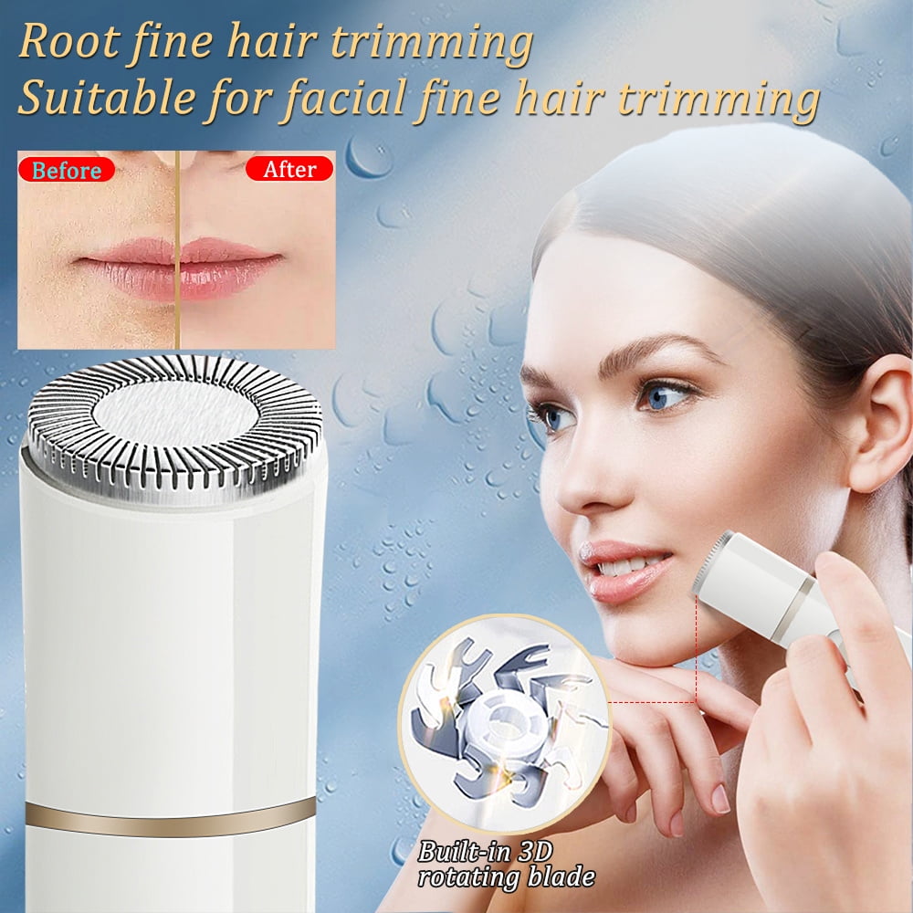 HLONK 5 in 1 Women Painless Hair Remover,Facial Hair Removal, Electric Cordless Shaver Set, Wet & Dry Lady Razor for Women for Bikini Line,Nose Hair,Eyebrow,Arm,Leg - USB Rechargeable