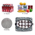 thumbnail image 4 of Insulated Crossbody Lunch Bag 10L Lunch Tote with Adjustable Shoulder Strap for Work Office Picnic Silver Flowers Pattern, 4 of 6
