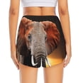 thumbnail image 4 of Haiem Elephant Sunset in Kenya Women's 2 in 1 Running Shorts - Lightweight Athletic Workout Gym Yoga Breathable Sports Shorts Liner with Phone Pockets-Large, 4 of 9