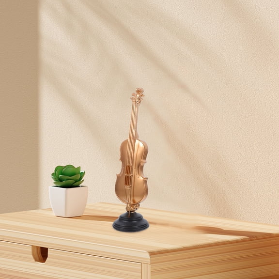 FRCOLOR Mini Violin Ornament Musical Instrument Model Decorative Office Desk Accessory