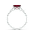 thumbnail image 2 of Angara Natural 2 Ct. Ruby Solitaire Ring in Sterling Silver for Women (Ring Size: 6), 2 of 10