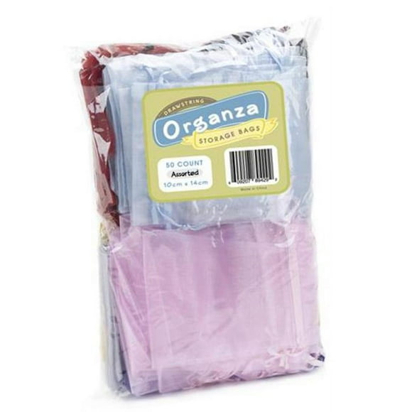 Bry Belly MORG-008 Lot of 50 Drawstring Organza Storage Bags - Mixed Colors