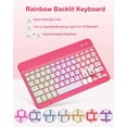 thumbnail image 5 of Magnetic Keyboard Mouse Combo Case with RGB Backlight Keypad & Pen Slot for Samsung Tab S9 11", S9 FE 10.9", S10 Lite, S10 FE 5G,Coral Red, 5 of 9