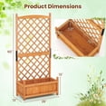 thumbnail image 6 of MAT EXPERT Raised Garden Bed with Trellis, Lattice Panel with Hanging Roof, Drainage Hole, Planter Box for Flower, Vine, Elevated Outdoor Planter for Garden, 6 of 16