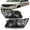 Black Clear, variant on For 2009-2018 Dodge Journey Headlamp Chrome Clear Replacement Set Headlight L&R