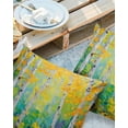 thumbnail image 3 of Outdoor Waterproof Pillow Covers Pack of 2, Summer Plant Country Oil Painting Birch Plant Decorative Throw Pillowcases Cushion Covers for Garden Patio Tent Sofa Couch, 18x18 inch, 3 of 8