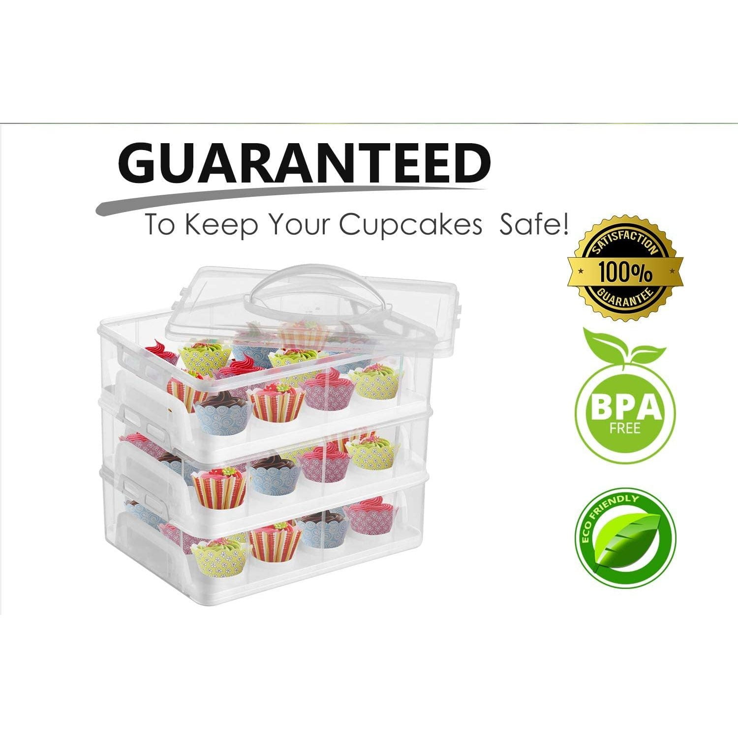 Blue Cupcake Storage Carrier 3-Tier Holds 36 Cupcakes Or 3 Sheet Cakes -  household items - by owner - housewares sale