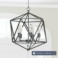 thumbnail image 3 of Prominence Home 2 Pack 5 Light Chandelier Pendant Lighting Fixture, Heleo, Black, 3 of 8