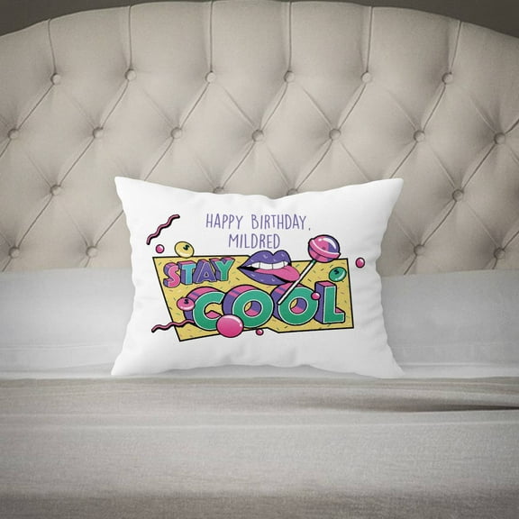 Personalized Birthday Pillow Case with Name