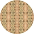 thumbnail image 1 of Ahgly Company Indoor Round Patterned Chrome Gold Yellow Area Rugs, 4' Round, 1 of 1
