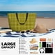 thumbnail image 5 of Fotbe Yellow Checkered Plaid Bolsa de Viaje para Playa - Resistente al Agua, Bolsa Tote de Gran Capacidad y Ligera con 7 Bolsillos para Mujeres y Hombres, 5 of 7