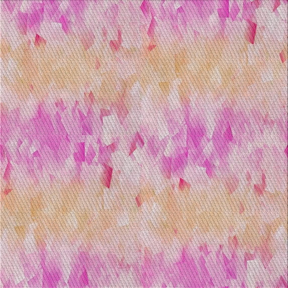 Ahgly Company Machine Washable Indoor Square Transitional Deep Rose Pink Area Rugs, 4' Square