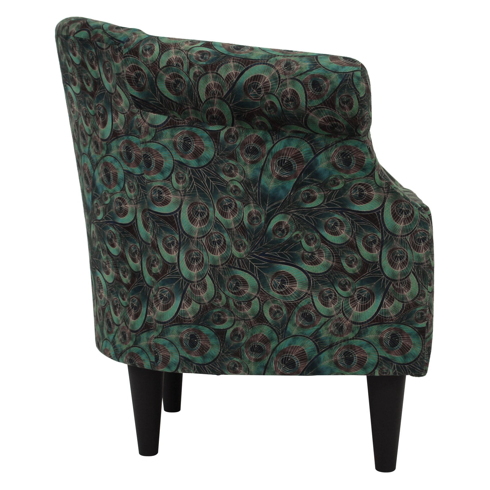 Fox Hill Trading Nikole Club Chair, Peacock Print