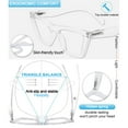 thumbnail image 3 of MARE AZZURO Cat Eye Reading Glasses Women Oversized Readers 1.0 1.25 1.5 1.75 2.0 2.25 2.5 2.75 3.0 3.5 4.0 5.0 6.0 (Transparent, 3.50)with Flexible Spring Hinge, Polycarbonate Lens, 3 of 6