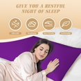 thumbnail image 4 of Lsque Purple Body Pillow Case Cover,Ultra-Soft Microfiber Bed Pillow Cases 20x54 inches,Elegant Bedding,Breathable Durable Pillow Cover with Envelope Closure, 4 of 8
