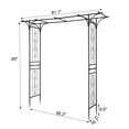 thumbnail image 5 of Tcbosik Flat Top Iron Arch Trellis, 85" H x 81" L Free Standing Plant Support for Garden, Black Powder Coated Rust-Proof Climbing Frame for Roses, Vines, Flowers, 5 of 7