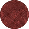 thumbnail image 1 of Ahgly Company Machine Washable Indoor Round Transitional Red Area Rugs, 4' Round, 1 of 7