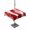 Red, variant on Outdoor Tablecloth with Umbrella Hole, Red Striped Spillproof Waterproof Outdoor Table Cover, Modern Gradient Geometric Ripple Stripes Patio Tablecloths for Party Picnic Camping, Rectangle 60"x120"