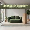 thumbnail image 3 of Sofacama Comprimido 2 plazas 200 x 120 x 68 cm para Sala Plegable Convertible Minimalista Multifuncional Bossa Nuvola Verde, 3 of 14